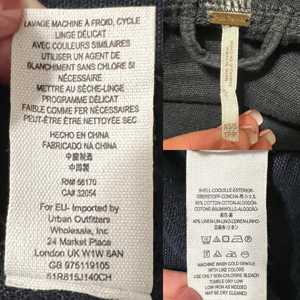 Free People Women's‎ Blue Short Sleeve Cinch Waist Jacket Size XSmall